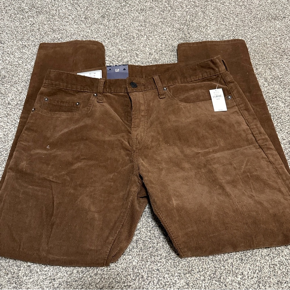 NWT GAP Brown Corduroy GapFlex Pants